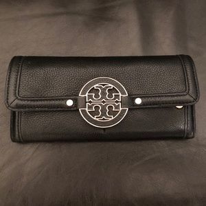 Tory Burch Black Fold Over Wallet